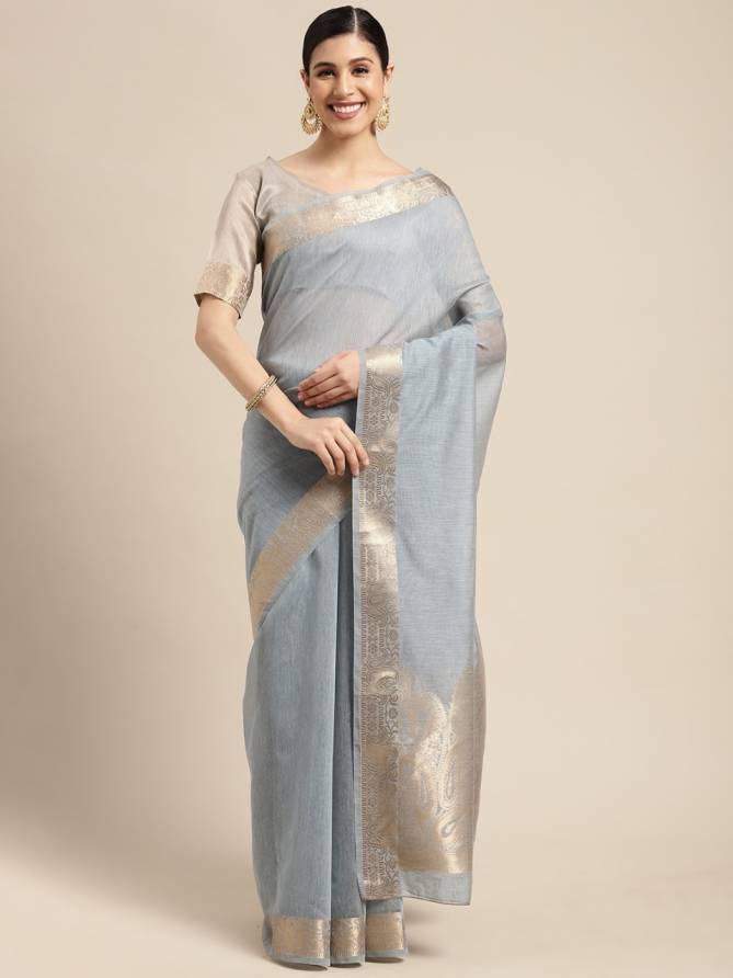 Sidnaz 6.1 New Fancy Party Wear Designer Linen Woven Saree Collection
